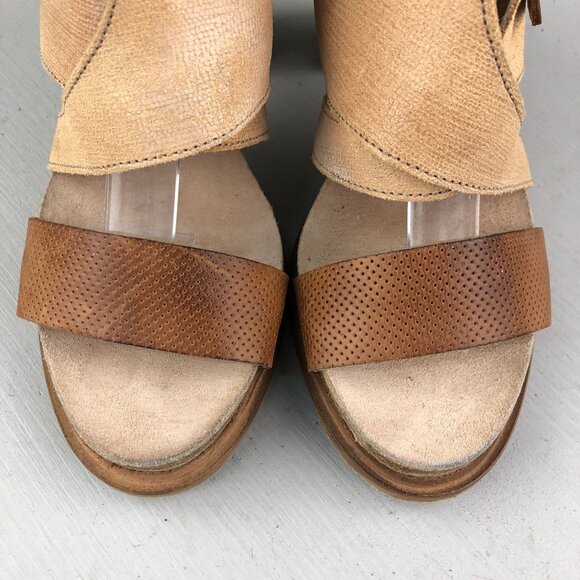 Coque Terra Women's Size 36 Sanne Brown Tan Leather Open Toe High Heel Sandals - Picture 4 of 14